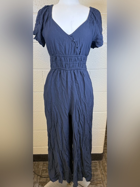 Madewell Pants - Madewell Navy Blue Short-Sleeve Elastic-Waist Jumpsuit